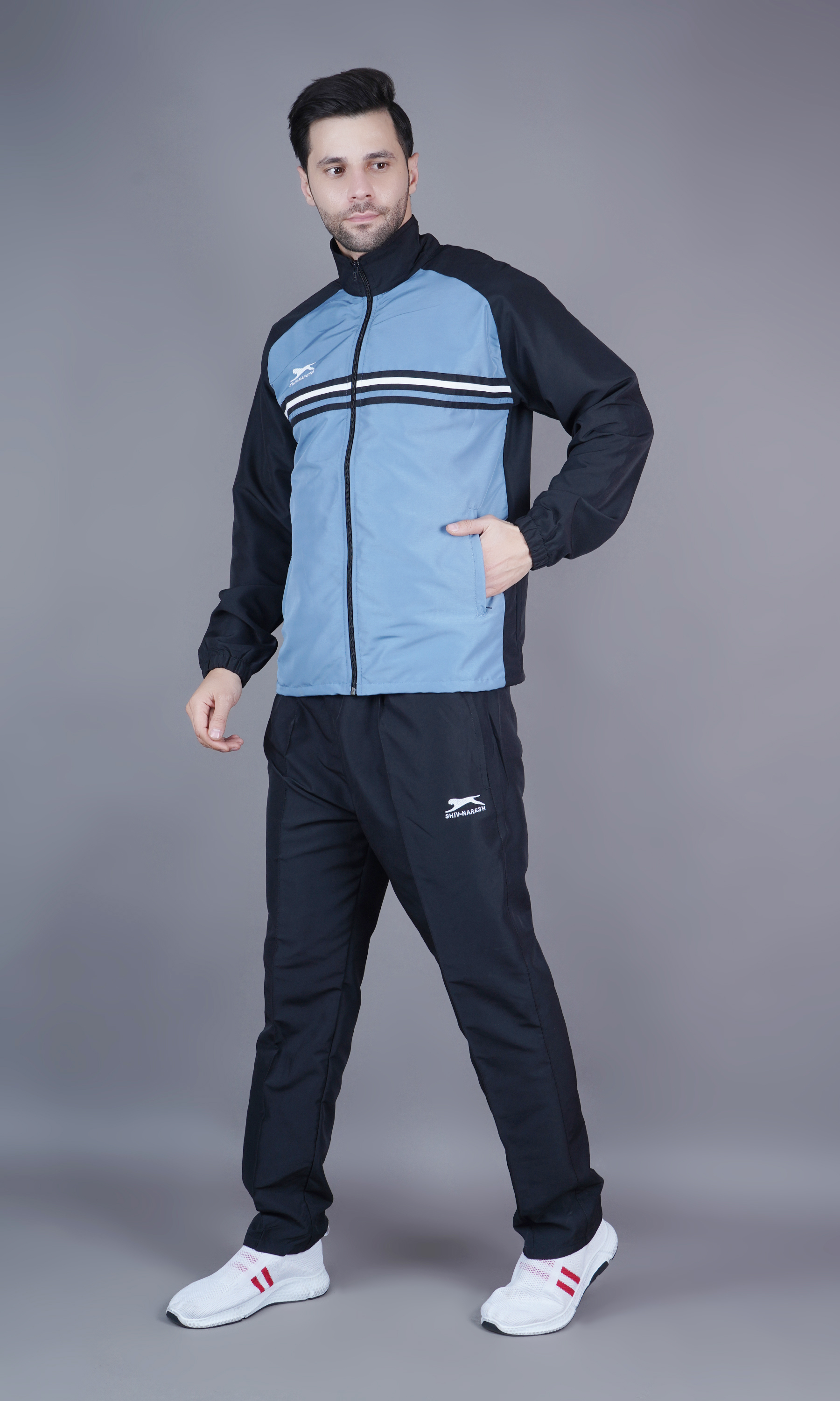 Men's Tracksuit  469B-Black/Light Grey-S-TZ