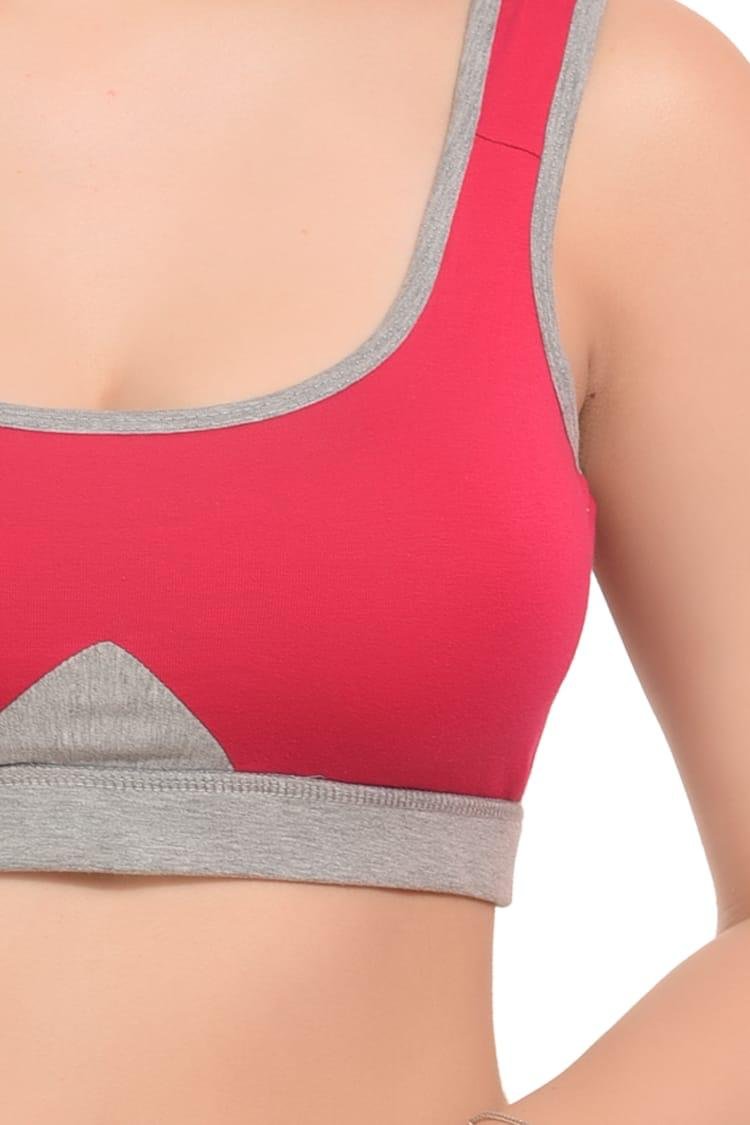 Teusy Woman Sports Bra Set-Magenta
