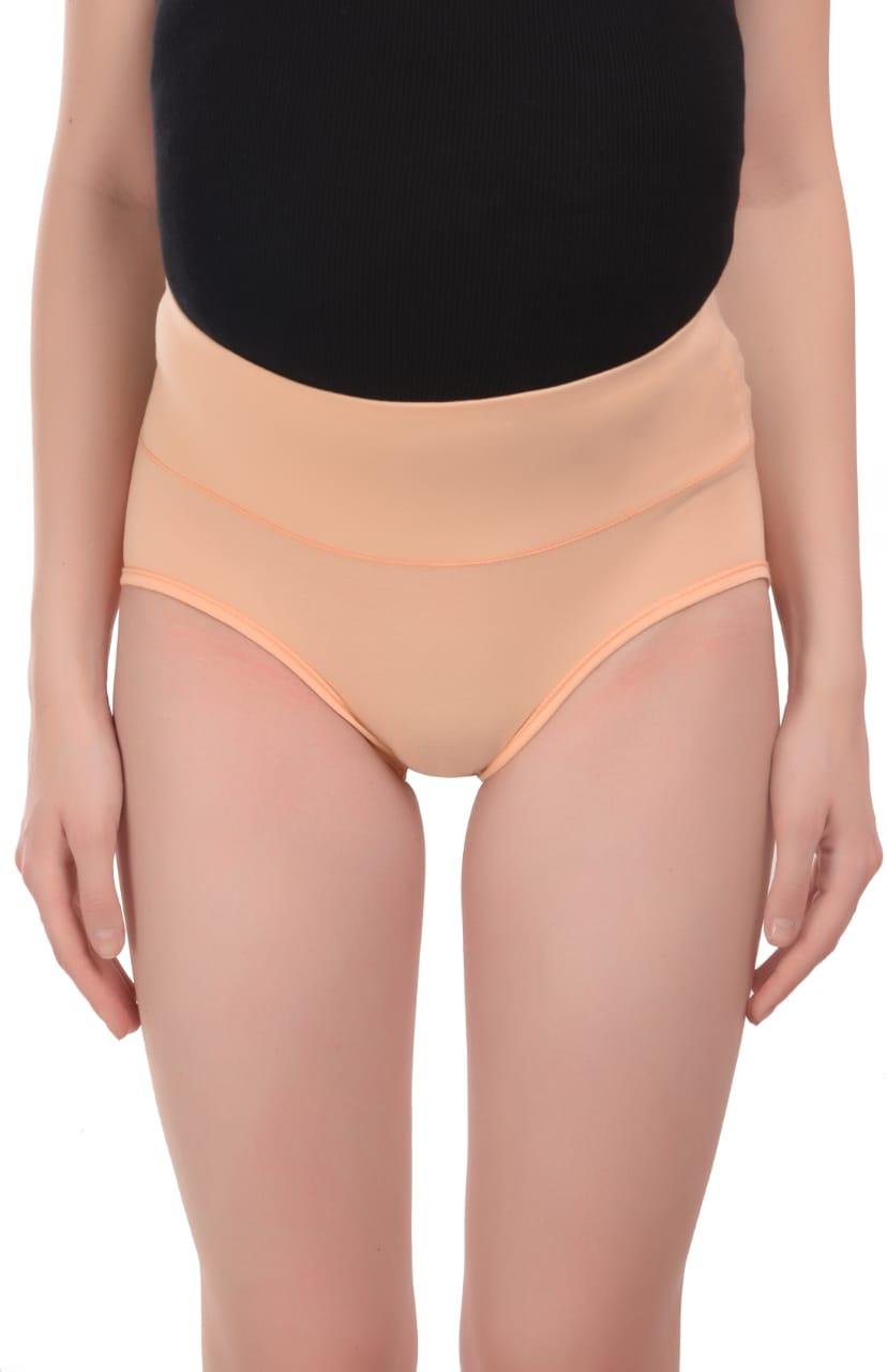 Teusy Woman High Waist Maternity Panty set-Peach