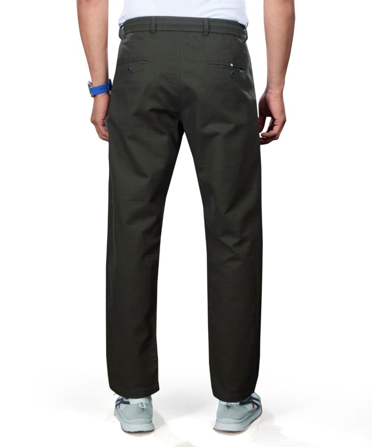 Pro-Noun Men's Lounge Wear Linen Trackpant- D No- 1771-Bottle Green