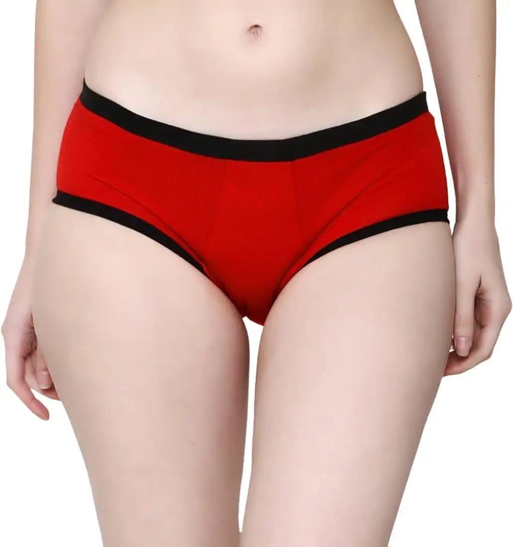 Teusy Women Leak Proof Contrast Cotton Period Panty Set