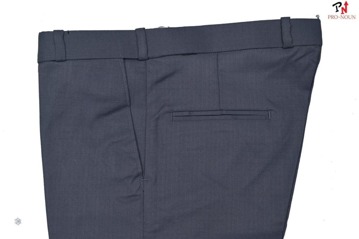 Pro-Noun Men's  Formal Trouser Pants With Adjustable belt D No- Galaxy-280-(30-36)- S Grey