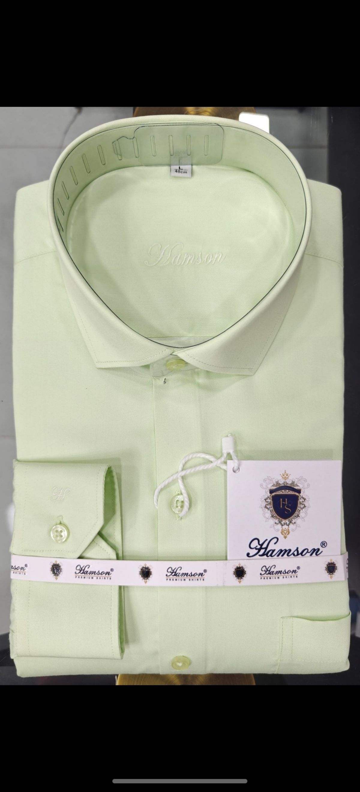 Hamson Luxury Plain Men's Shirts - Aqua-2