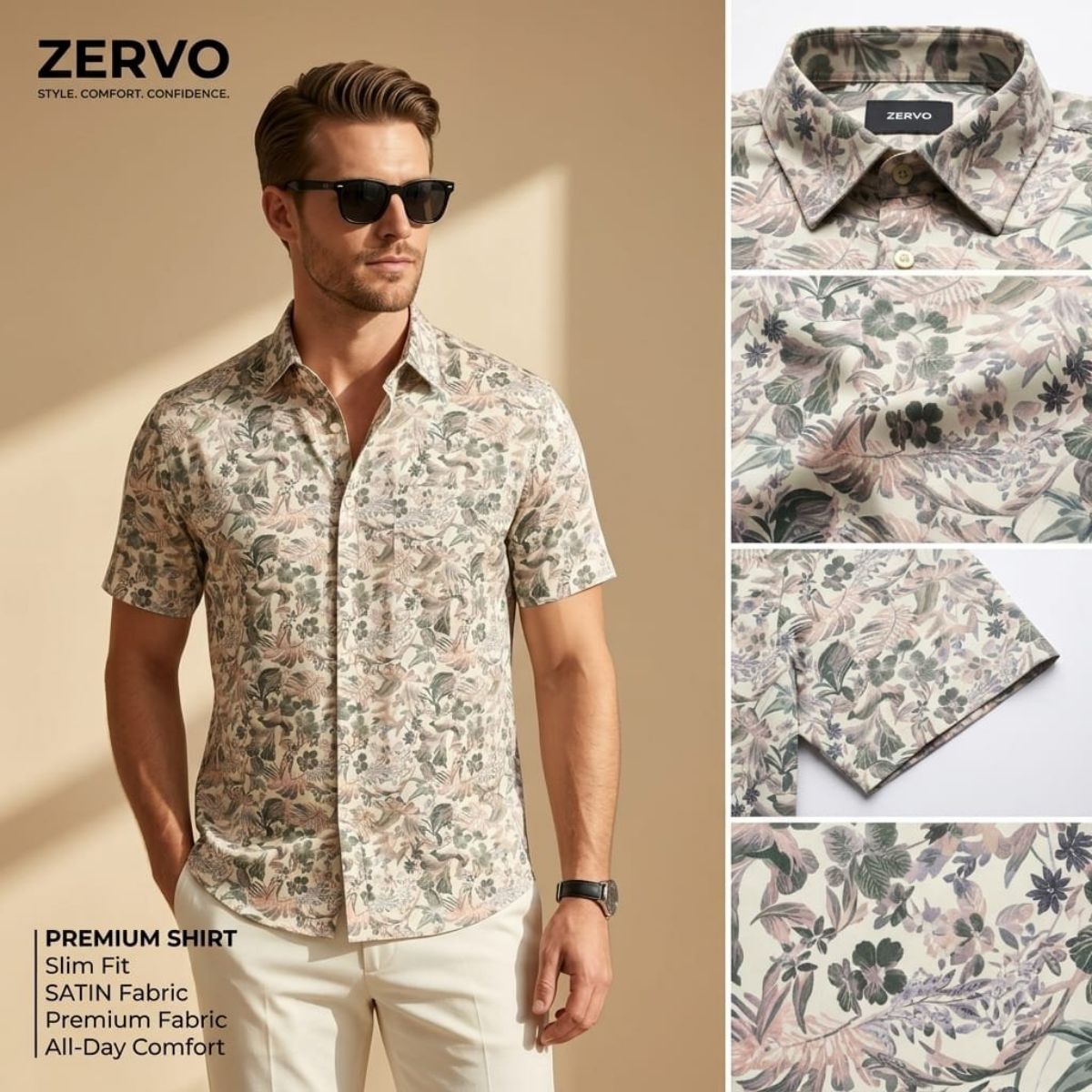 Zervo Men's Cotton Printed Shirts