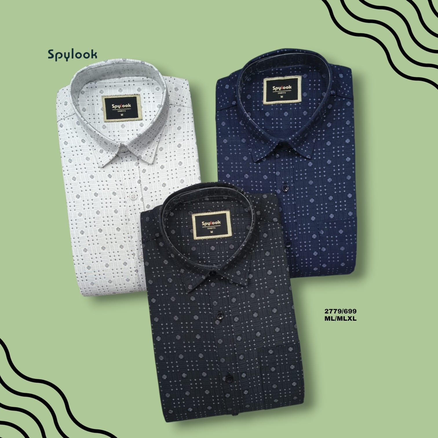 ML CREATION SPYLOOK PRINT SHIRT 2779