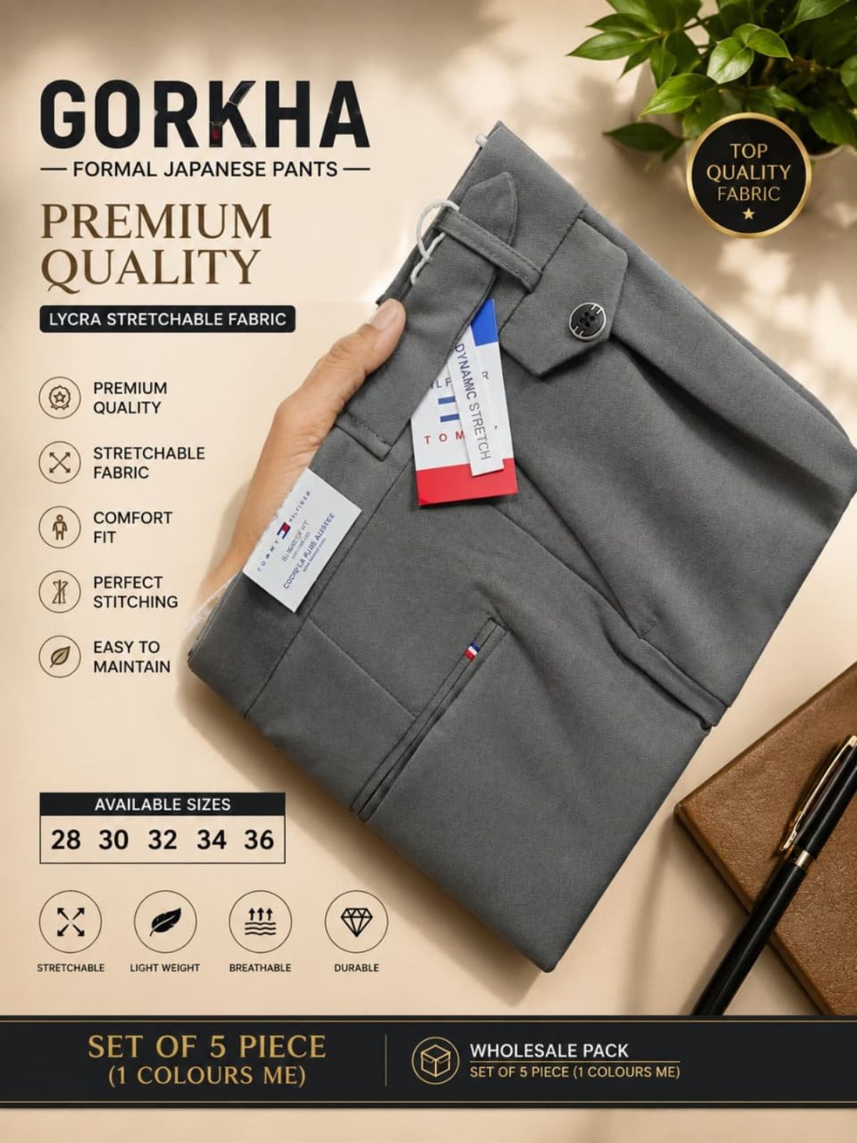 Updry Men's Gorkha Japanese Pants