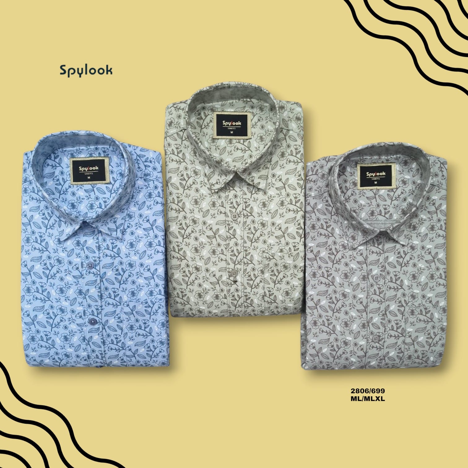 ML CREATION SPYLOOK PRINT SHIRT 2806