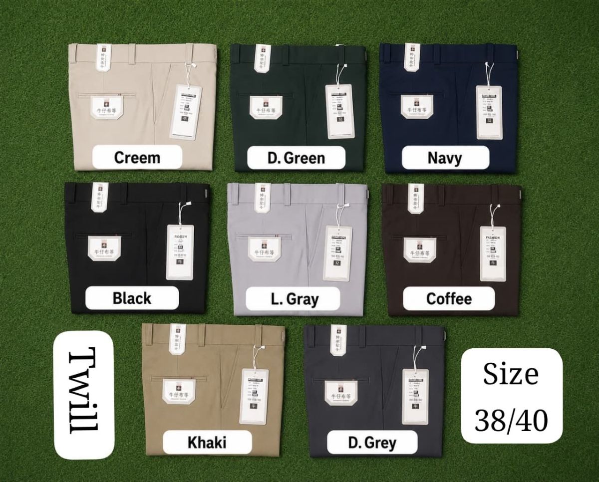 Men's Twill Formal Trousers (38-40)