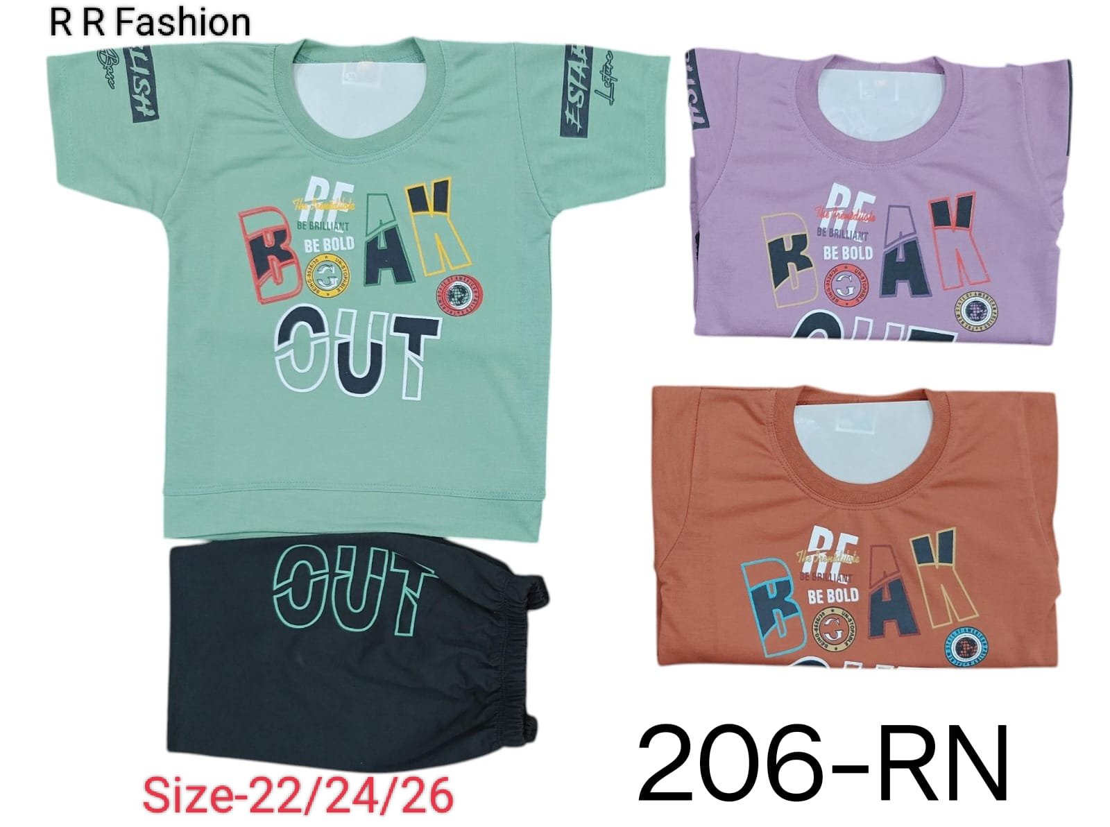 R R FASHION- Kids Clothing Set - 206-RN