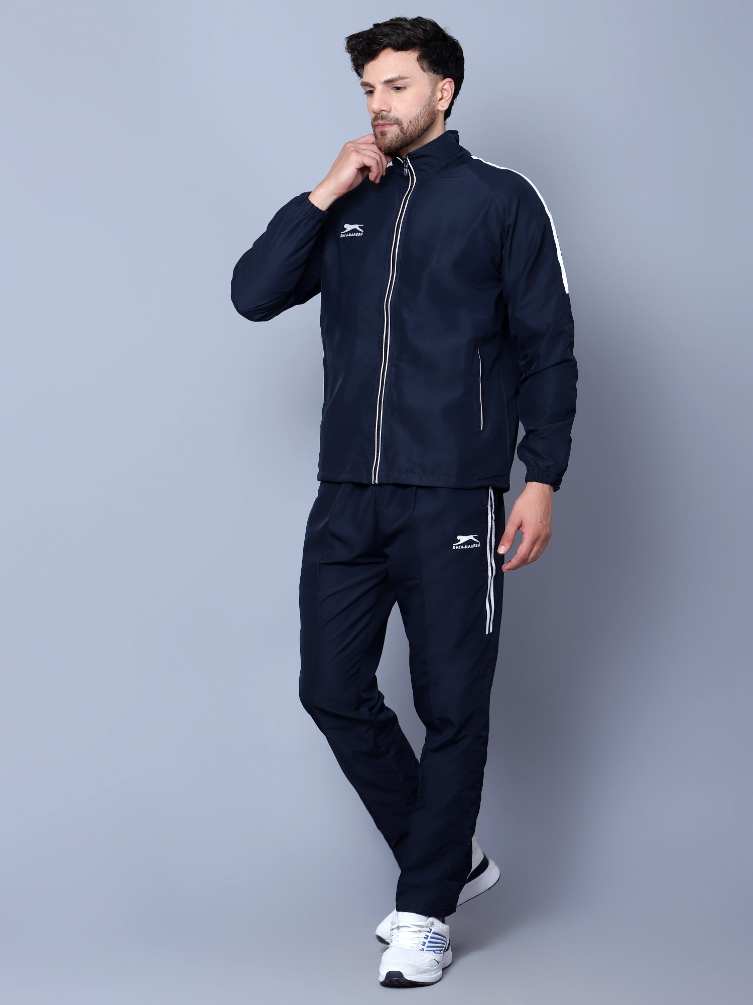Men's Tracksuit  478A-Navy/White-M-TZ