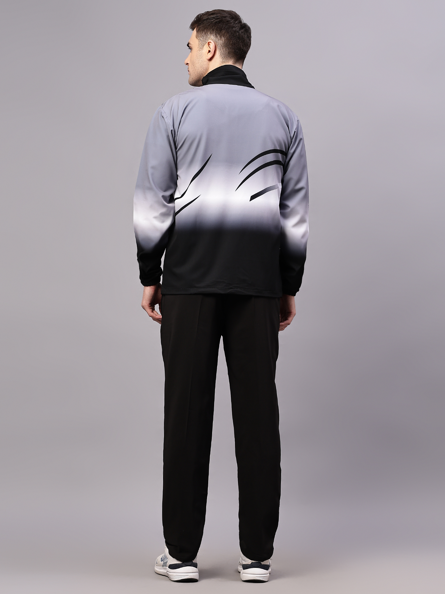 Men's Tracksuit  E-SNTSNXFS965_Black/D.Grey/White_3XL_NS Spandex