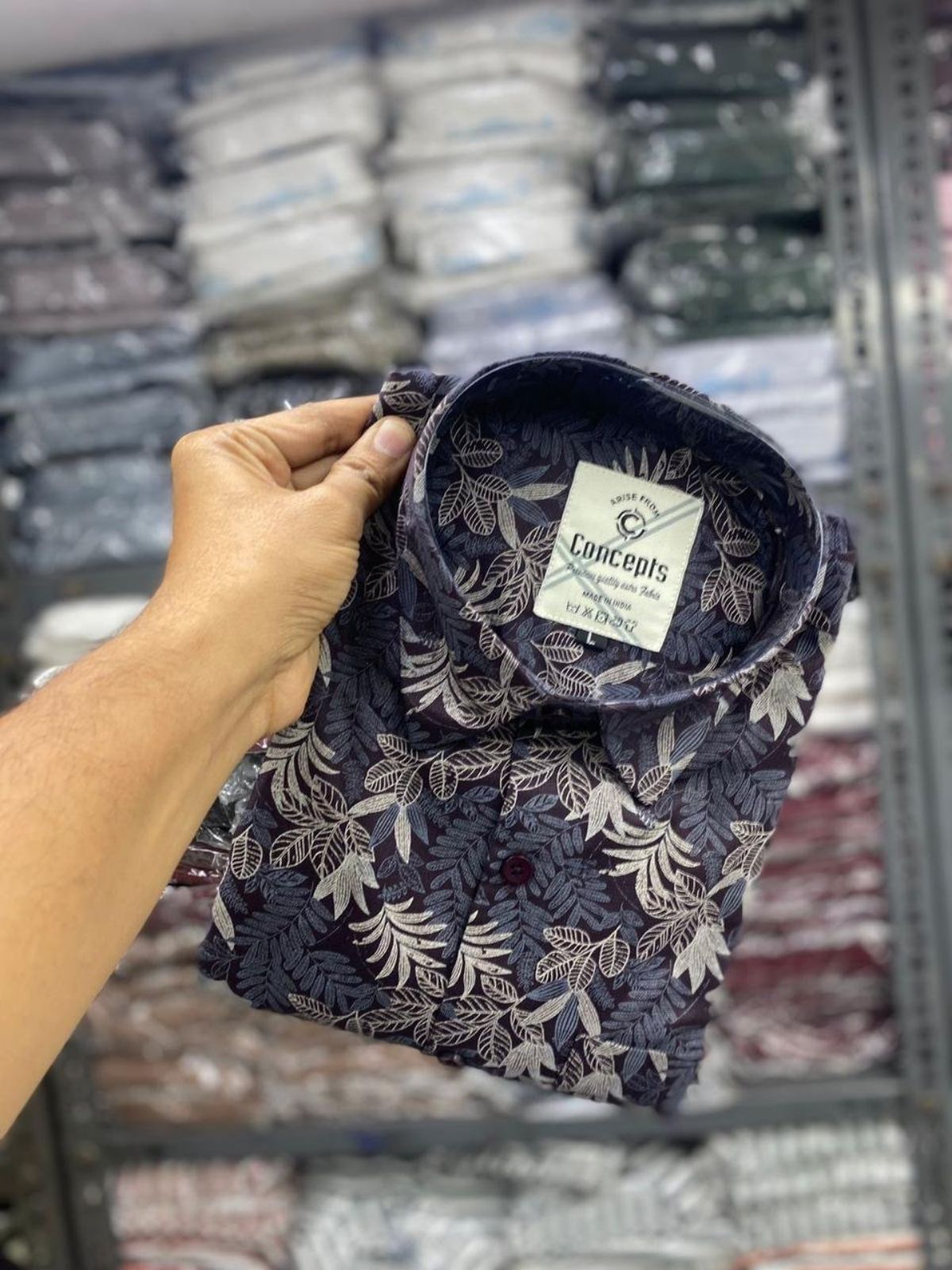 Concepts Men's Shirts Printed Cotton Full Sleeve