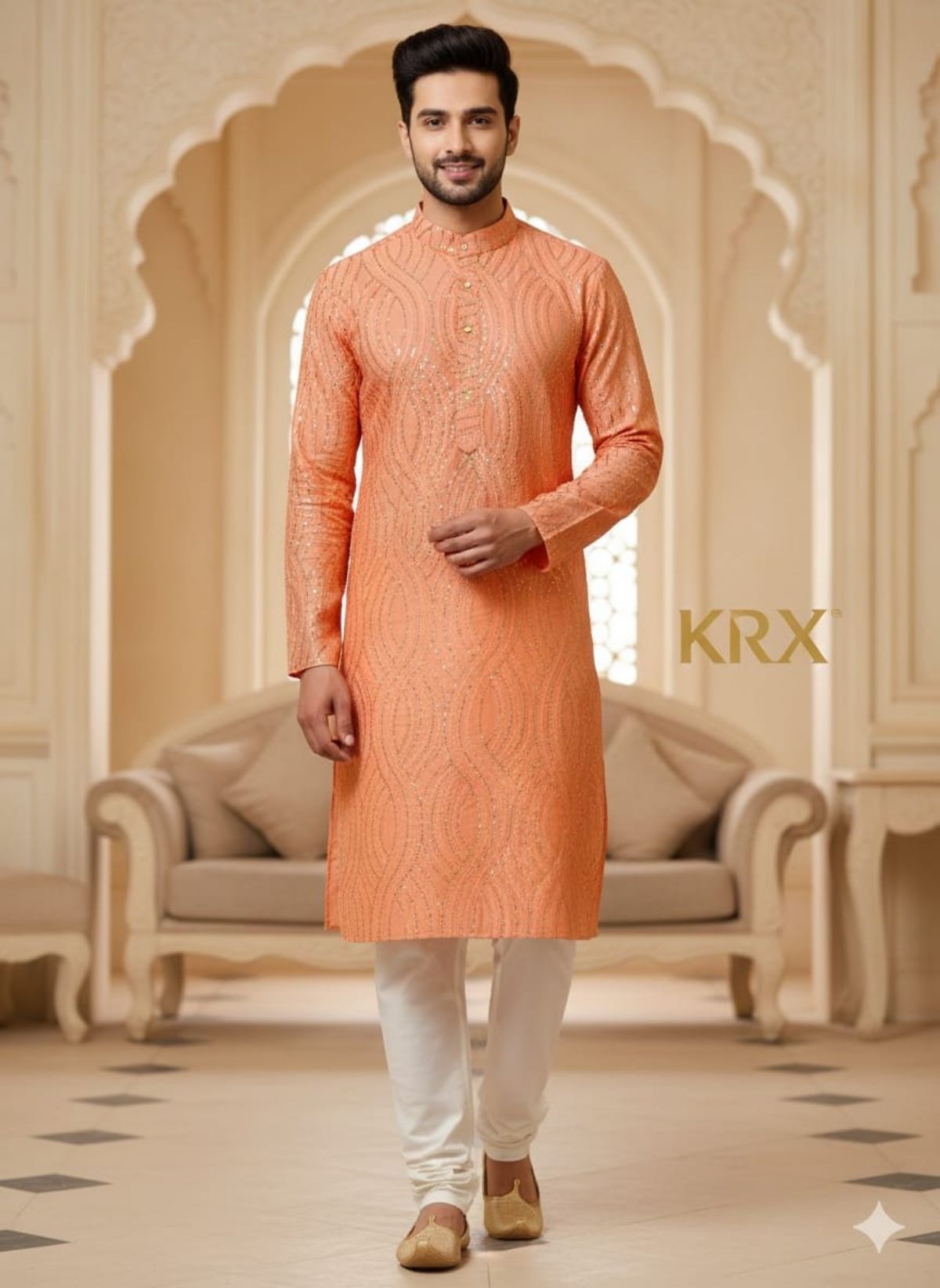 KRX Men's Designer Kurta Pajama Set