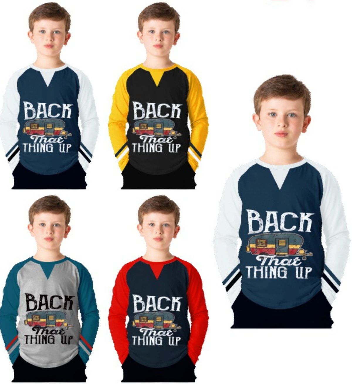 Boys Full sleeve cotton 200 GSM sweatshirt -3 years- pack of 5
