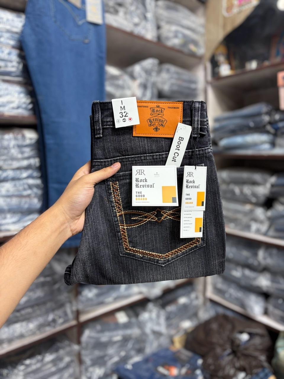 Men's OD slub Jeans Bootcut