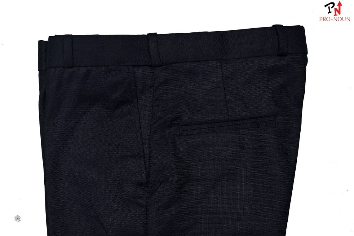 Pro-Noun Men's  Formal Trouser Pants With Adjustable belt D No- Galaxy-280-(32-38)- Navy