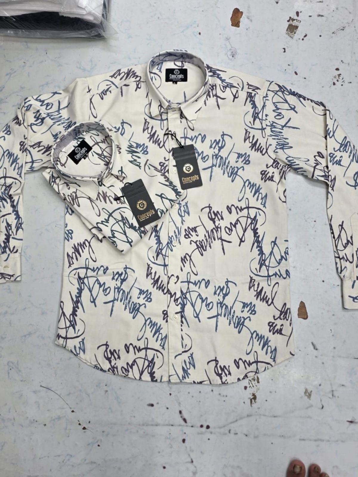 Concepts Men's Shirts Natural Printed Cotton