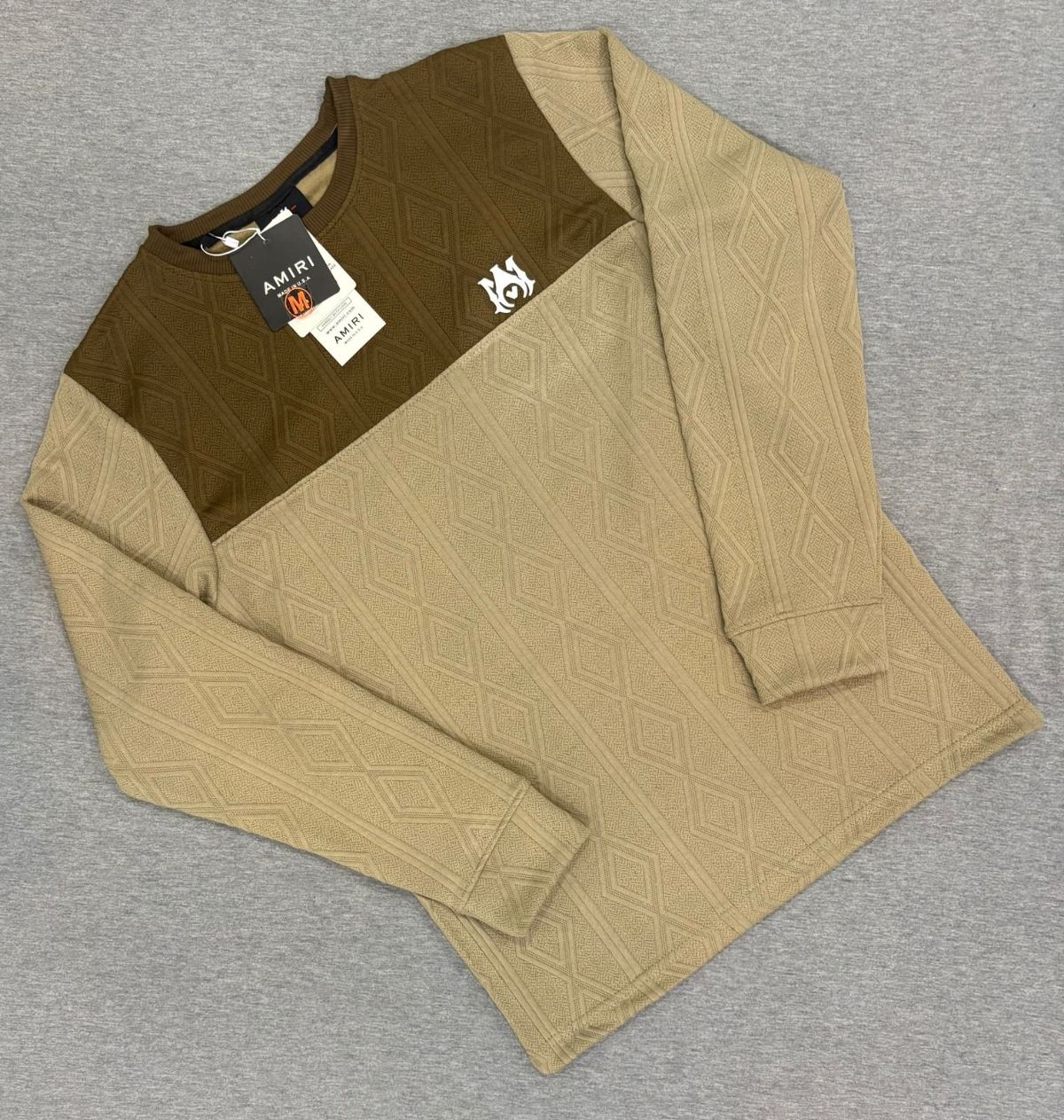 Men's Jacquard Knit Round Neck Half Sleeves T-shirts