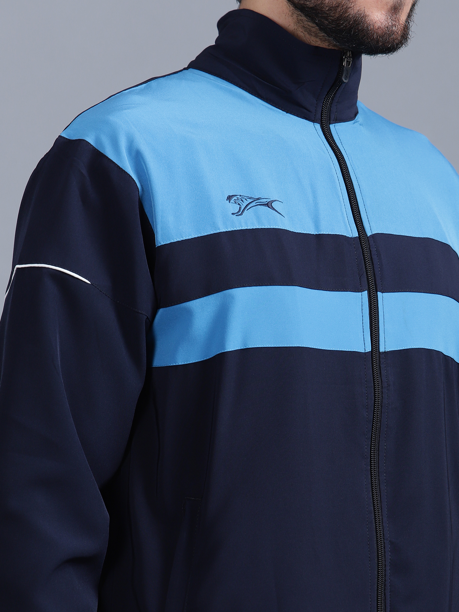 Men's Tracksuit  447B-NS-Navy/Cyan/White-S