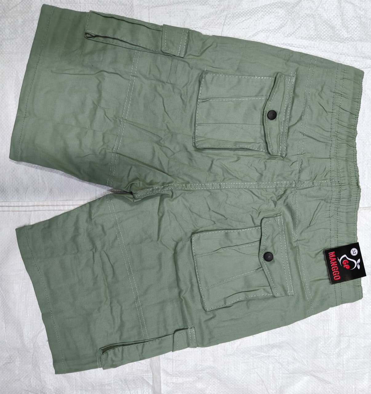 Mango Six Pockets Men's Shorts- Mint Green