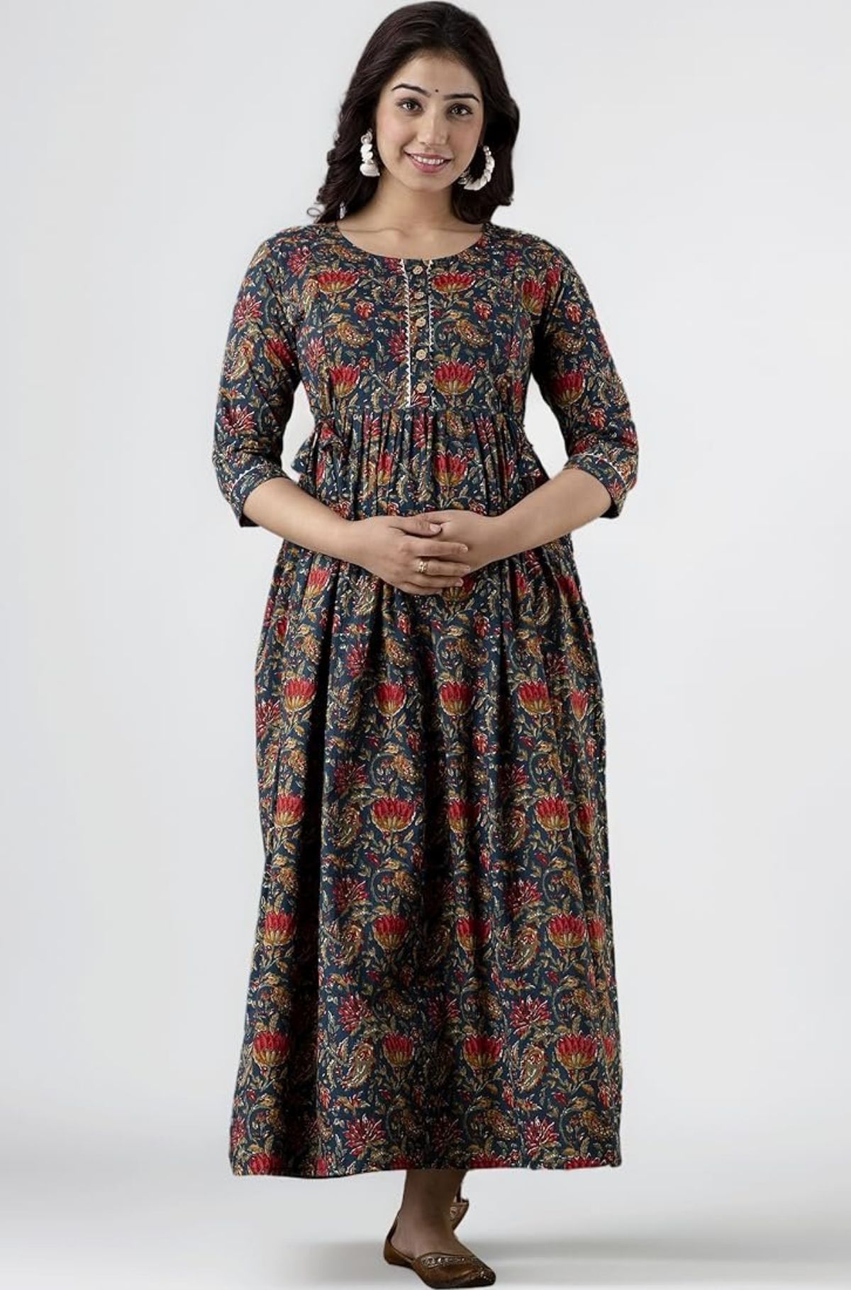 Printed Frock Dress Set For Girls