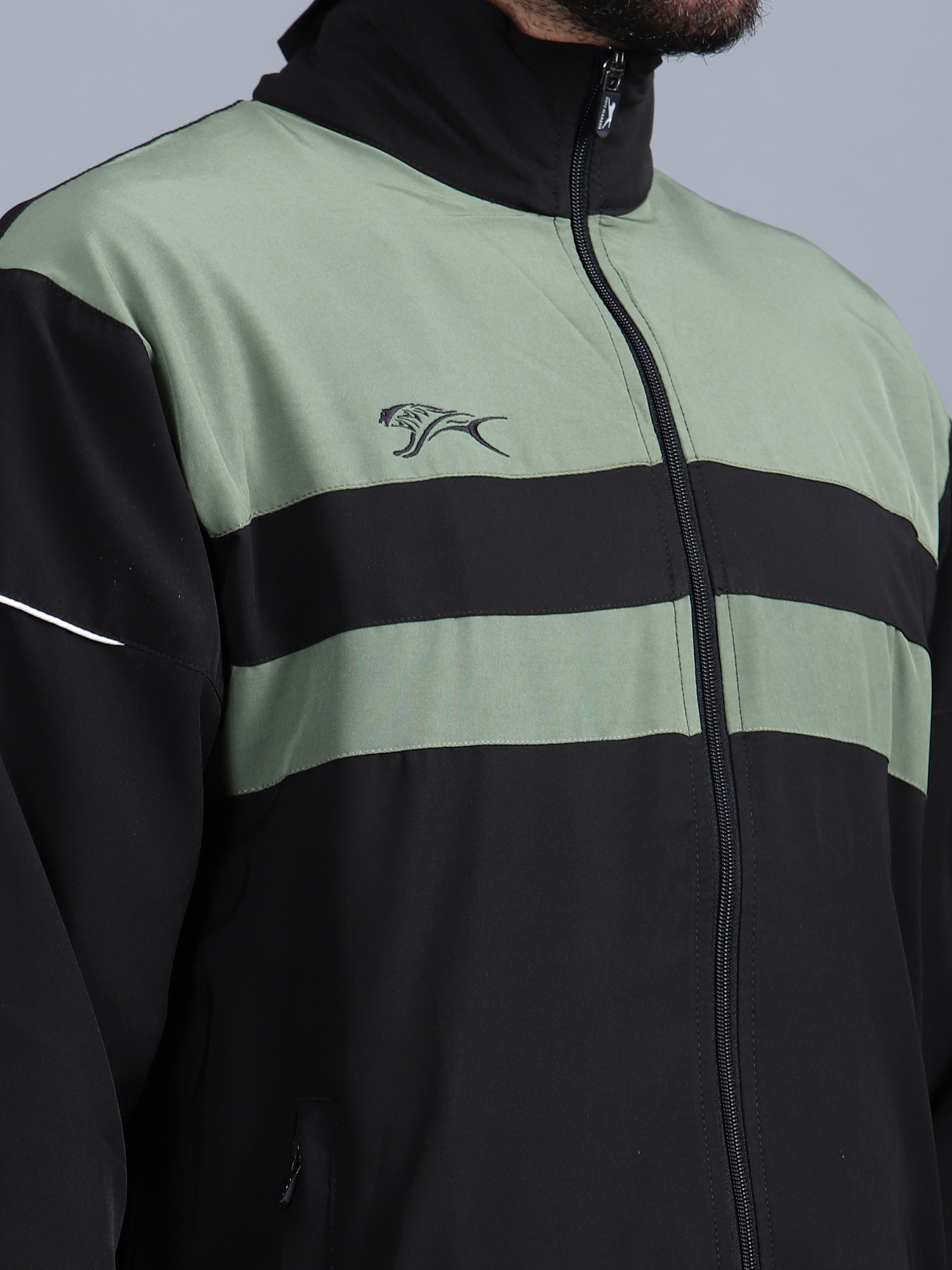 Men's Tracksuit  447B-NS-Black/Pista/White-L