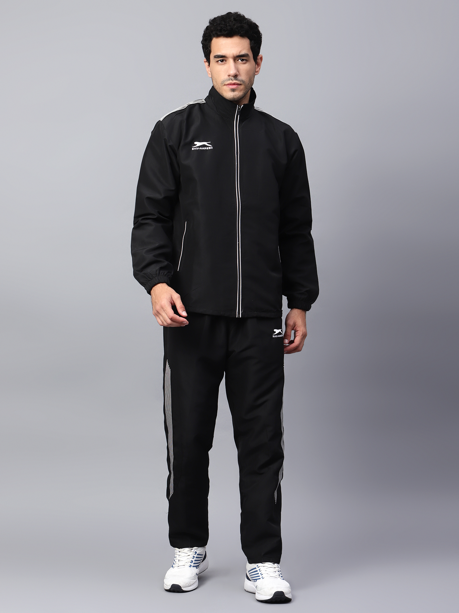 Men's Tracksuit  493A-Black/White-XL-TZ