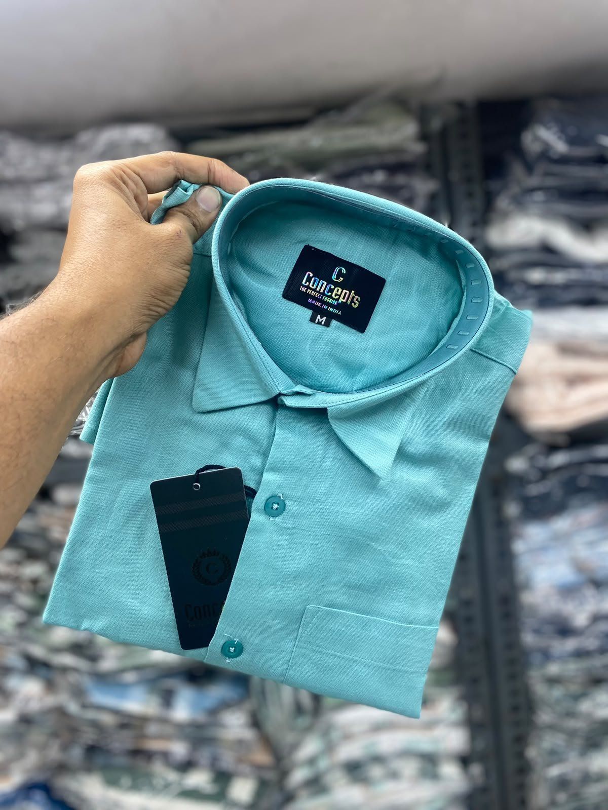 Concepts Men's Shirts Plain Linen Full Sleeve