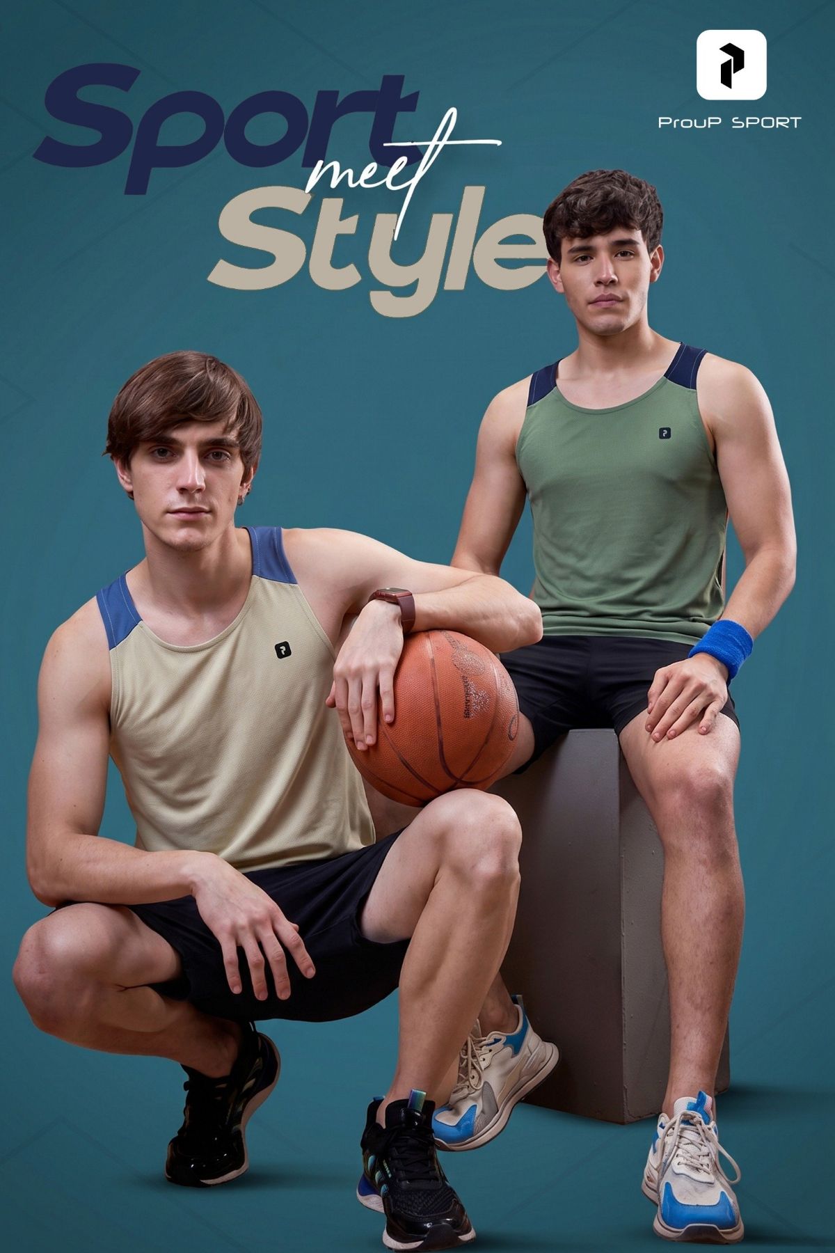 Men's Round Neck Sleveless with Logo Cut & Sew Gymvest T-shirt D No- K-70