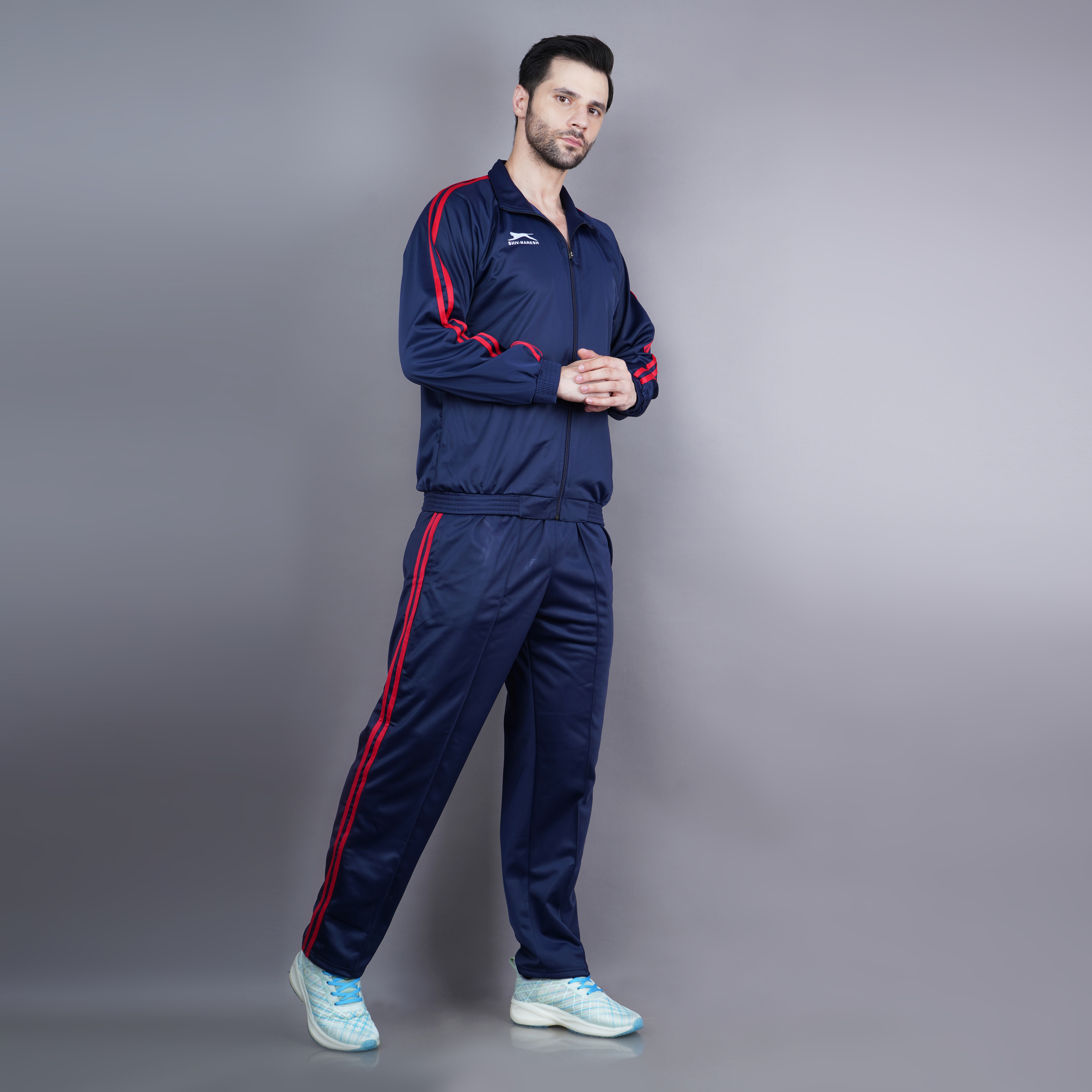 Men's Tracksuit  478-TP-Navy/Red-S