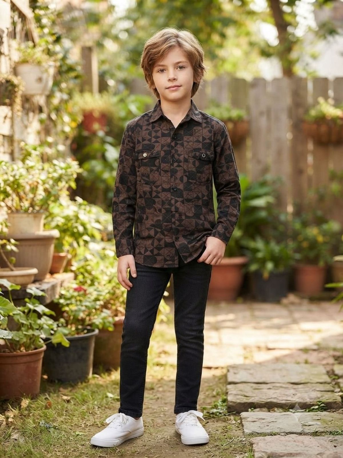 SG Fashion Kids Boys Shirts Set