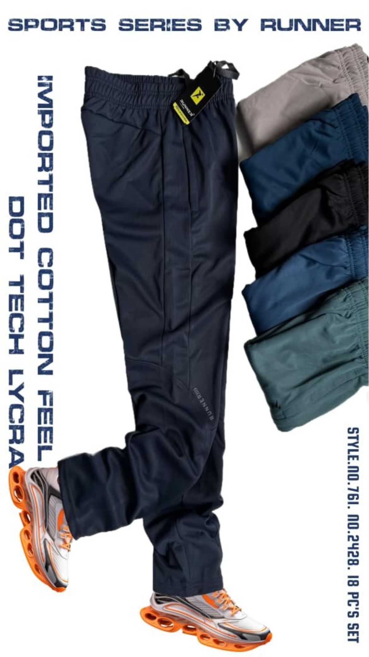 RUNNER Imported Fabric Dri-Fit Men's Joggers D No-  761