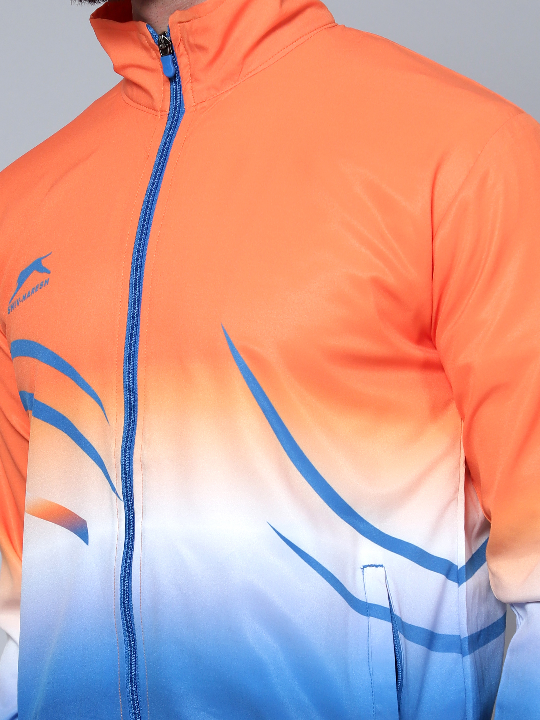 Men's Tracksuit  965-Orange/Royal/White-H/S-L-TZ