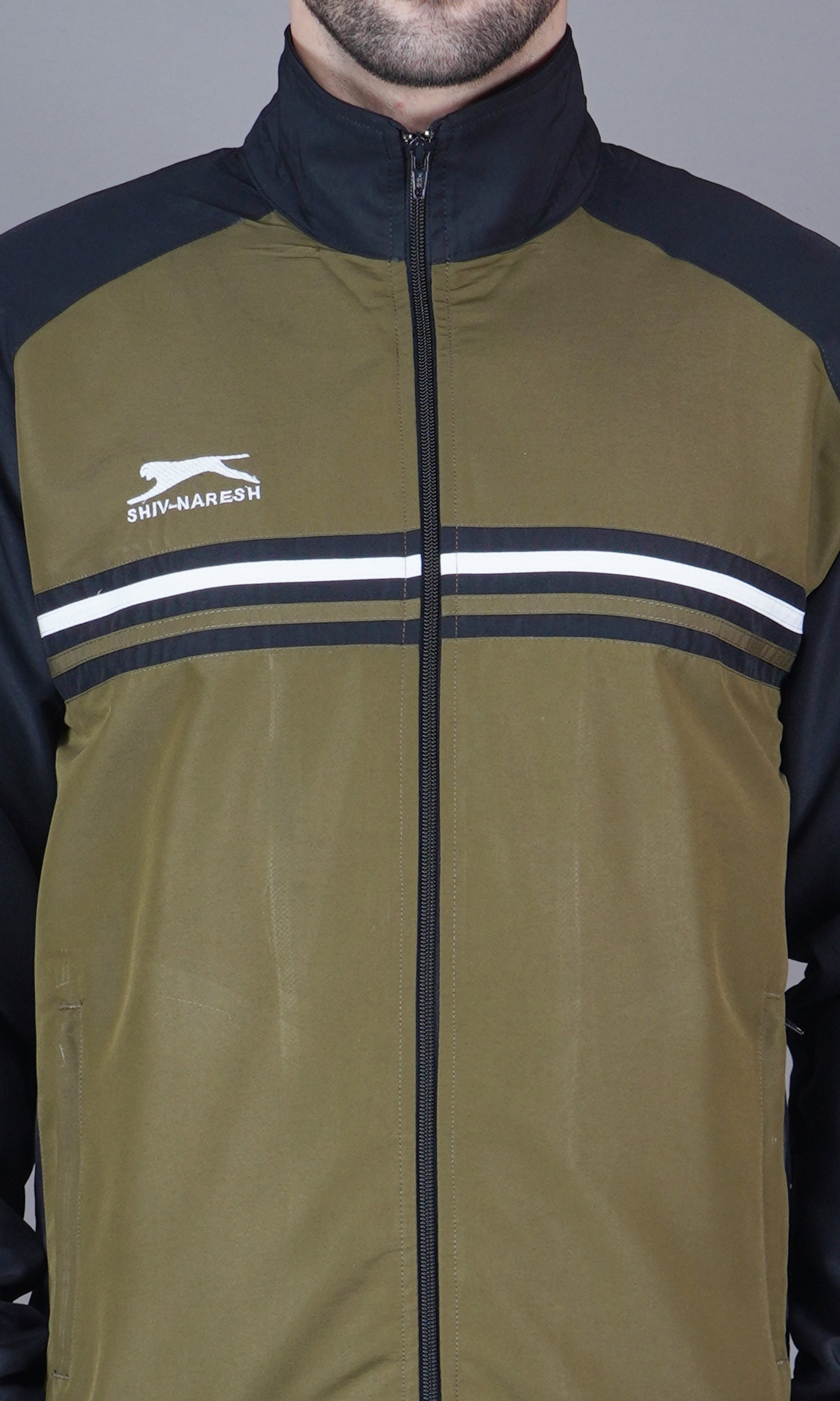 Men's Tracksuit  469B-Black/Olive-XXL-TZ