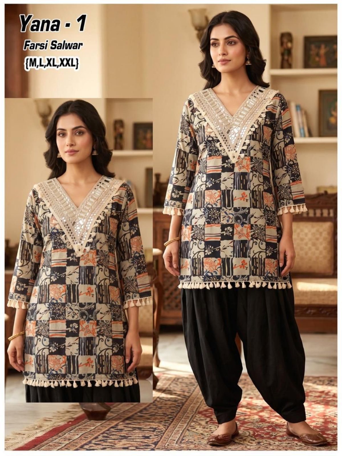 Women's Ethnic Wear Farsi Salwar  Suit- Yana-1