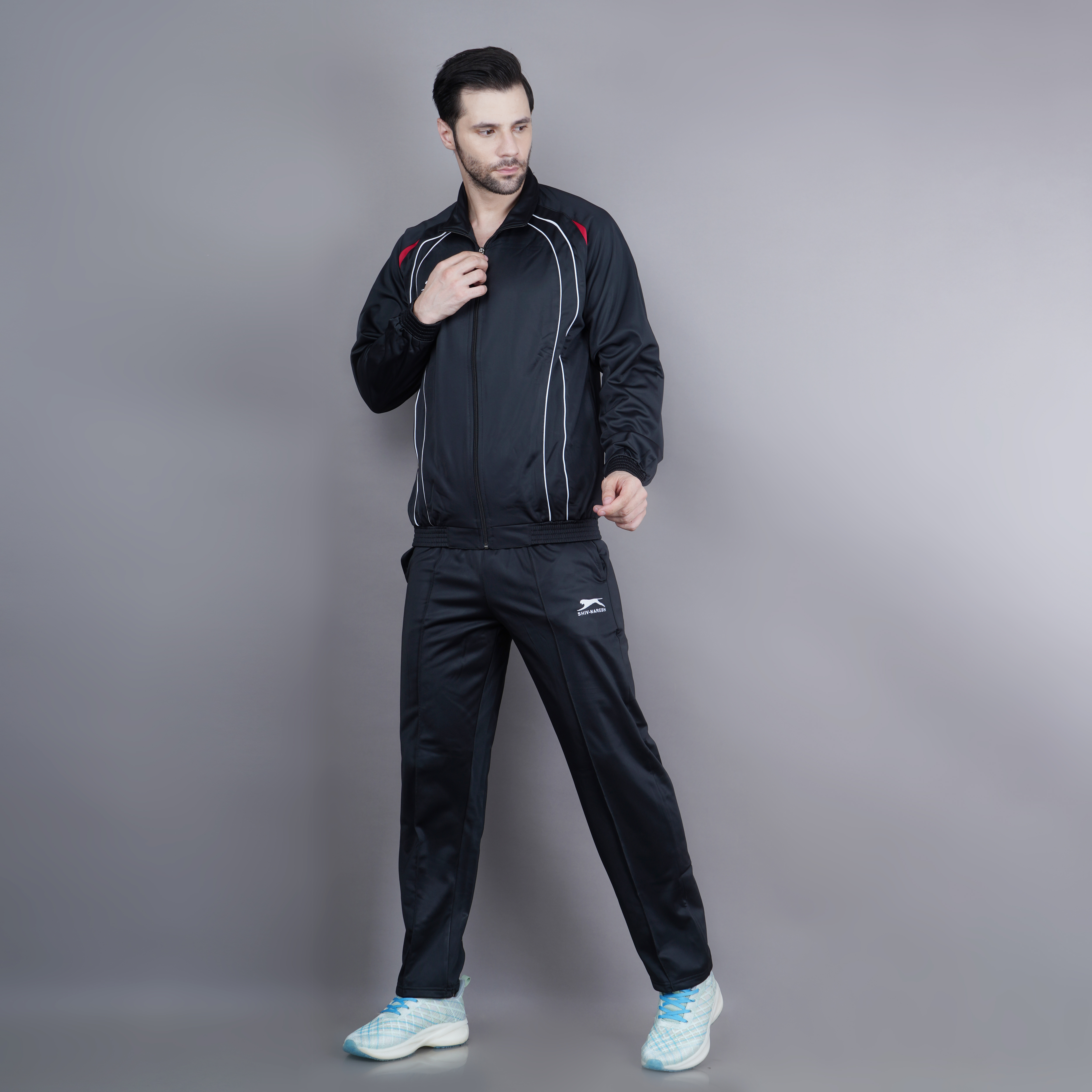 Men's Tracksuit  435A-TP-Black/Red/White-XL