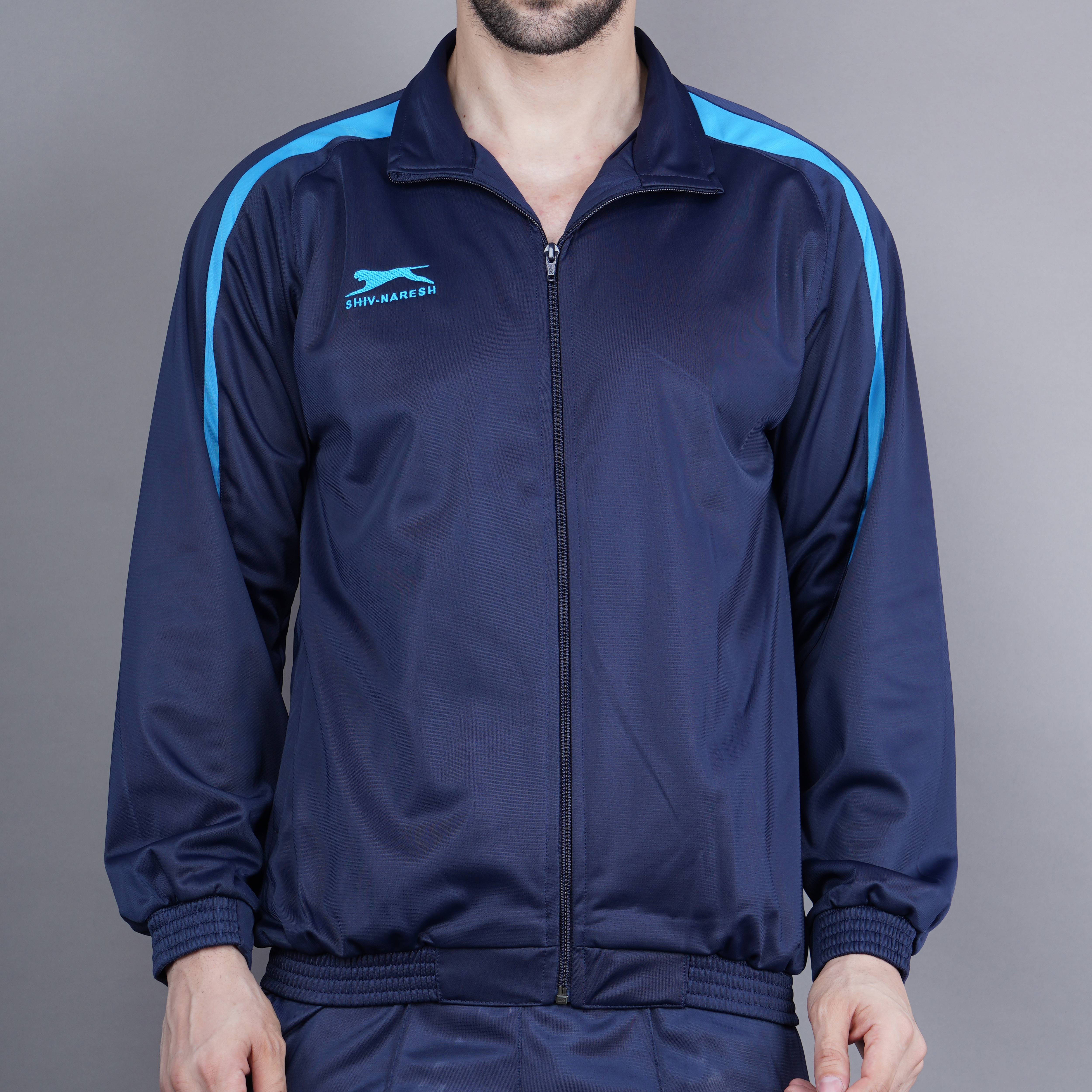 Men's Tracksuit  462B-TP-Navy/Cyan-XL