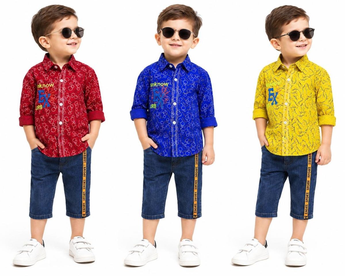 SG Fashion Kids Boys Top Bottom Set (2-4)
