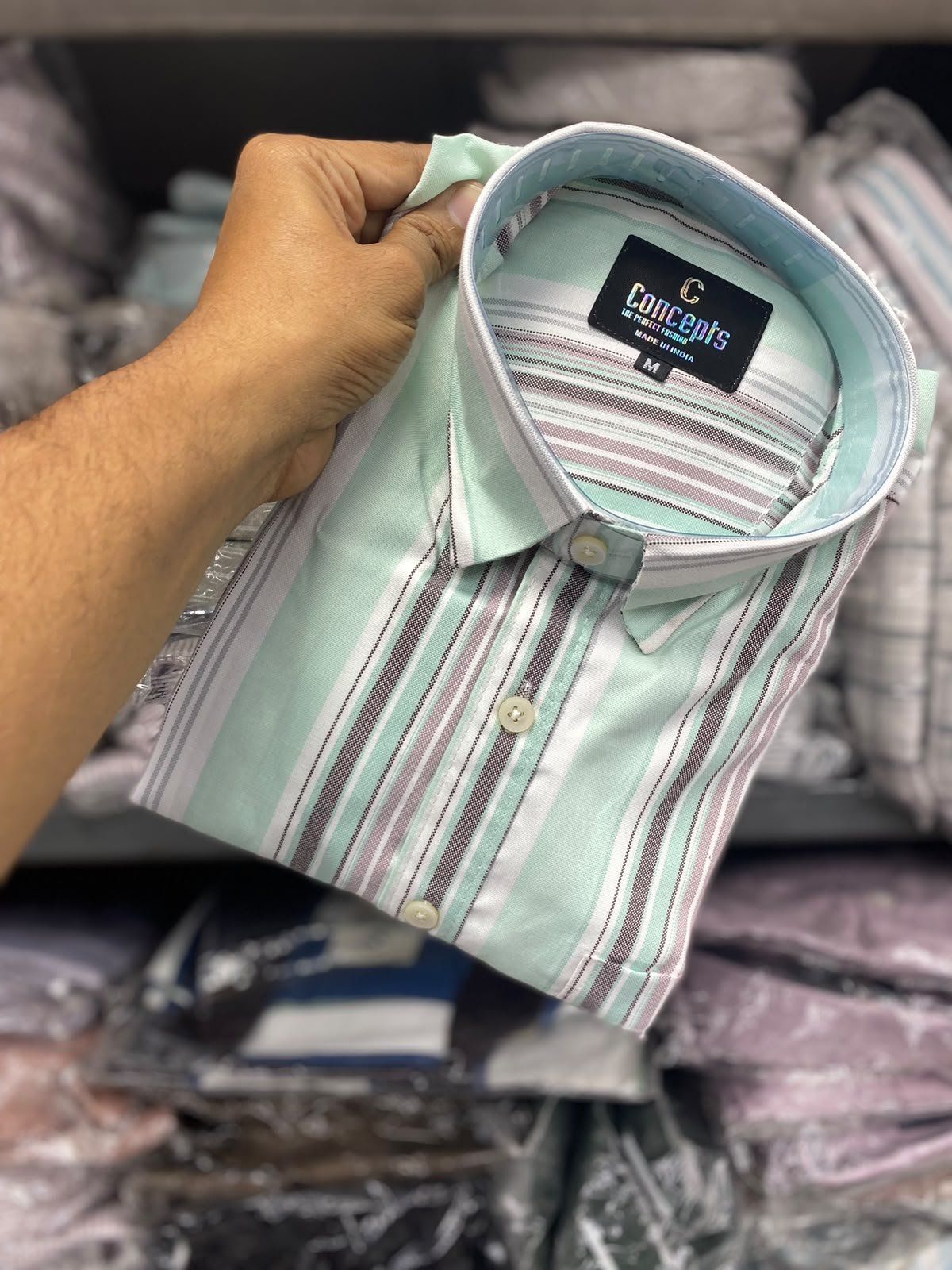 Concepts Men's Shirts Oxford Cotton Stripes