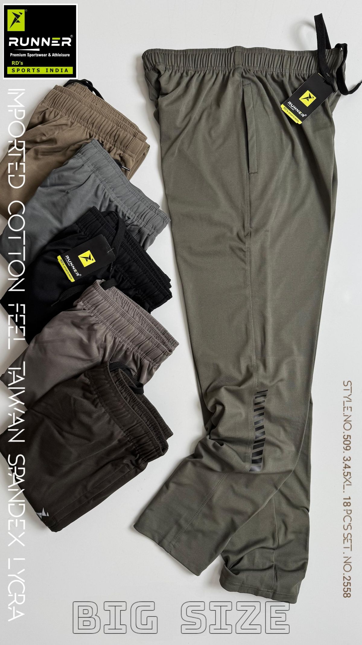 RUNNER Men's Trackpants D No- 508