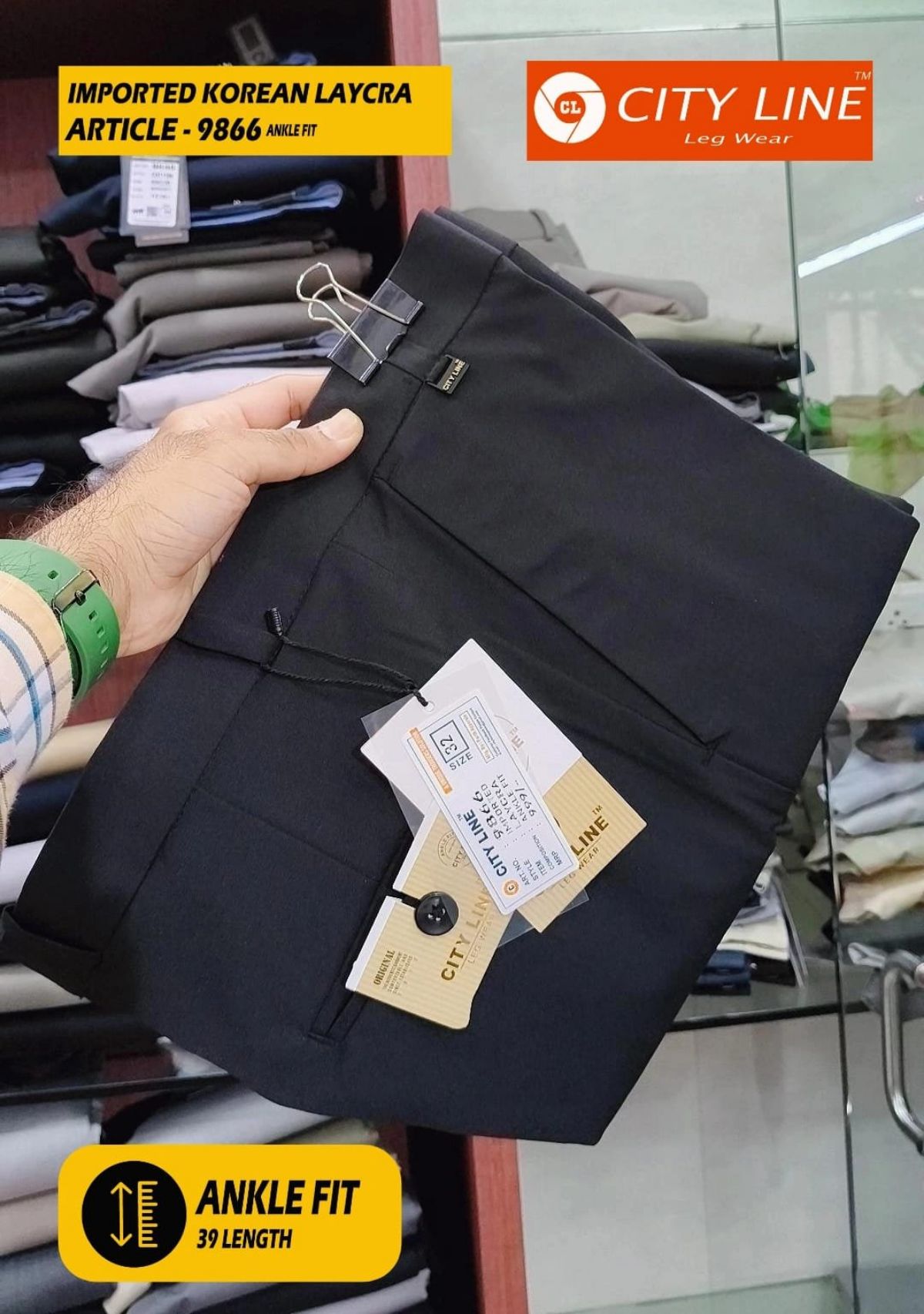 Men's Premium Adjustable Belt Korean Formal Pants -9866