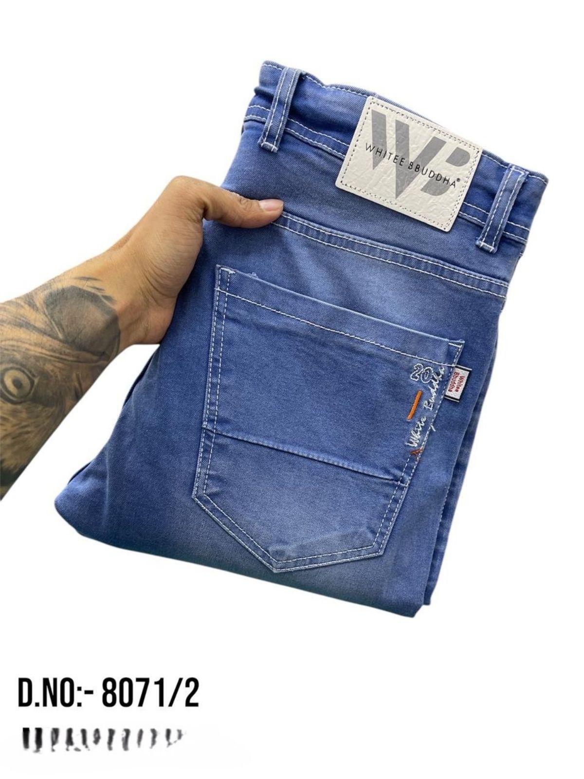 Whitee Budhha Men's Denim Lycra Jeans - 8071/2 (30-38)