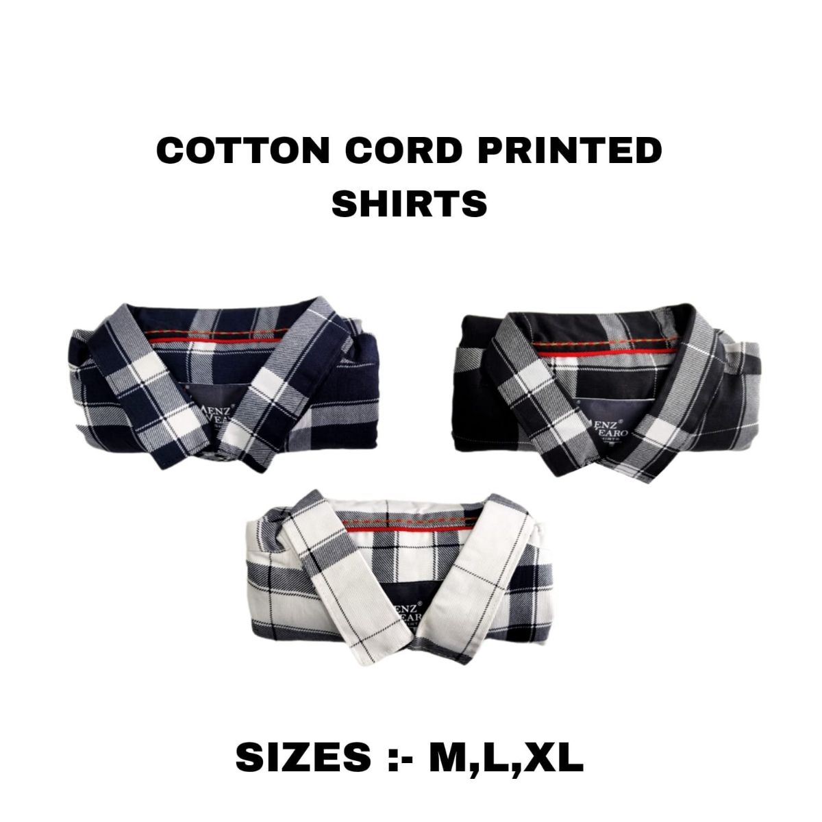 Menz Premium Quality Smooth Cotton Cord Printed Men's Shirts