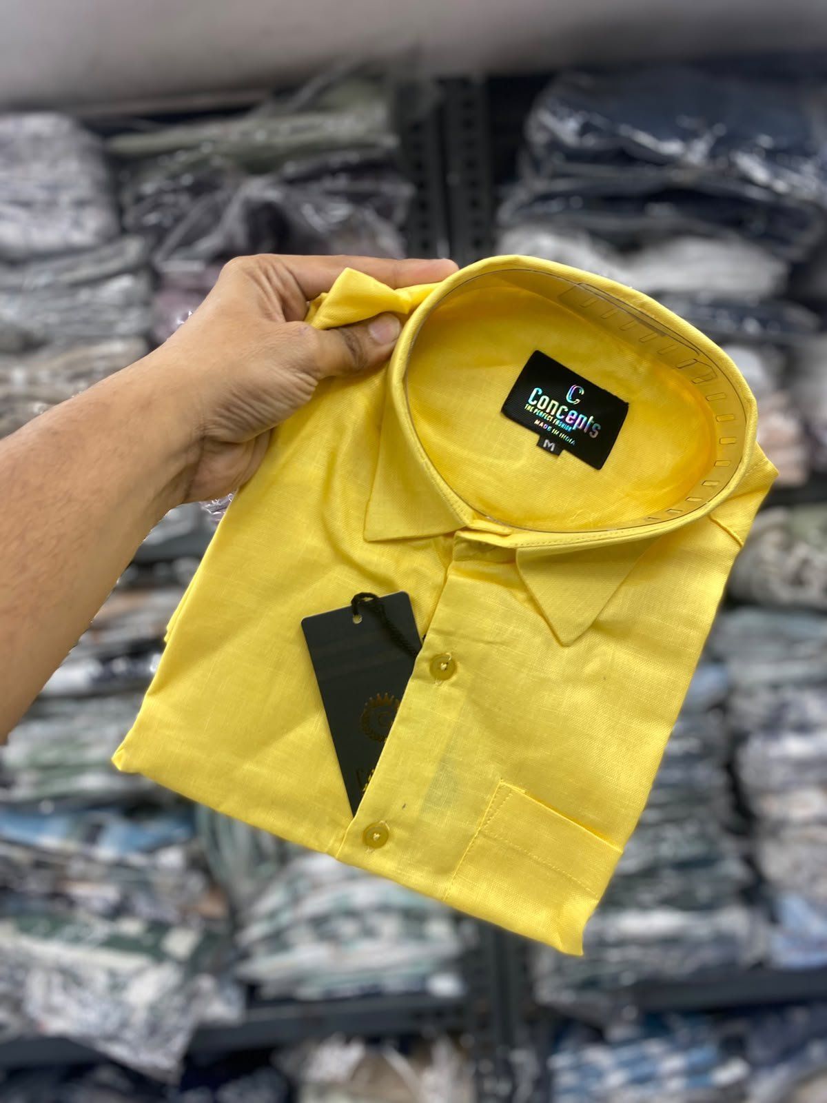 Concepts Men's Shirts Plain Linen Full Sleeve