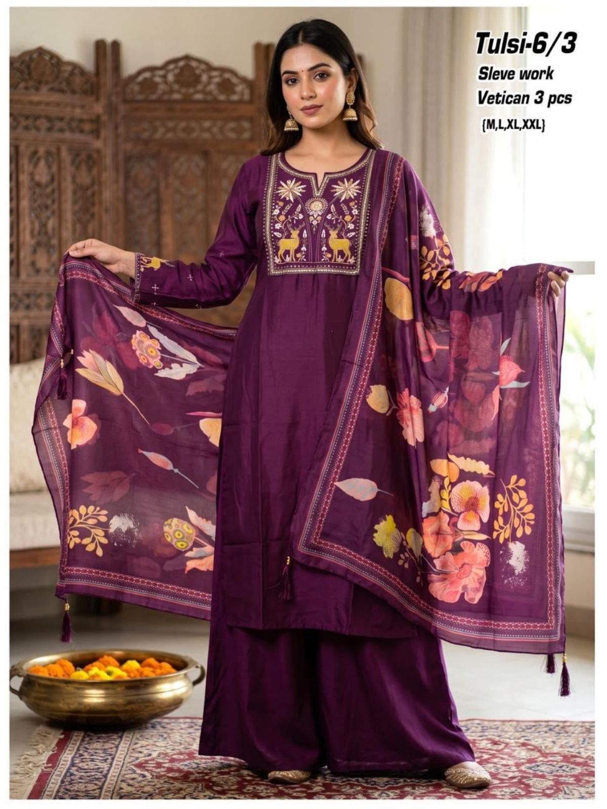 Women's Ethnic Wear Set with dupatta- Tulsi-6/3