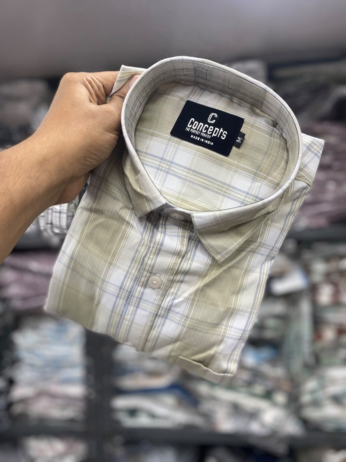 Concepts Men's Shirts Oxford Cotton Checks